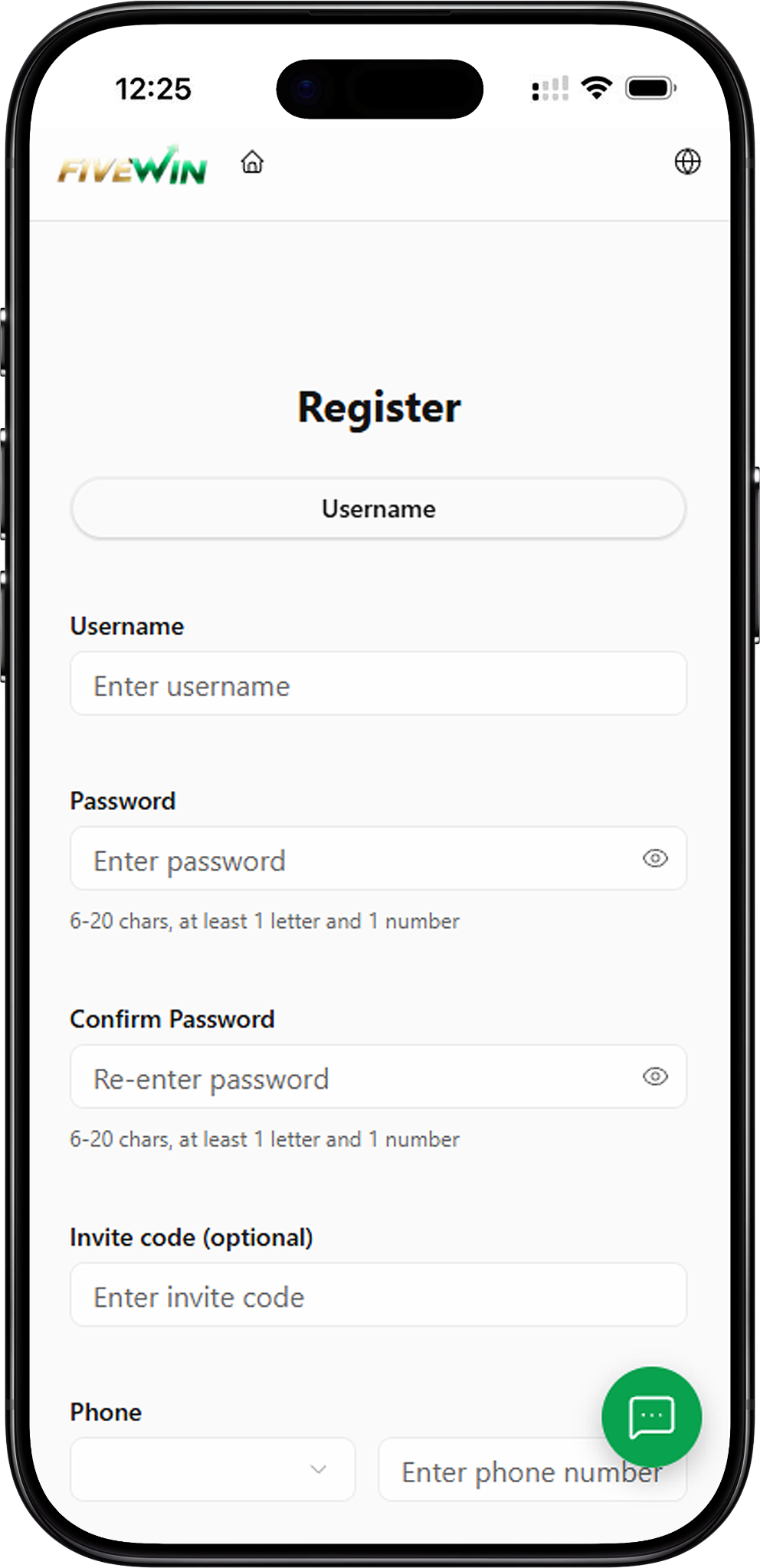FIVEWIN Register – How to Create a New Account